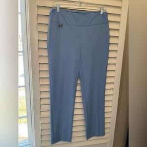 Lisette L Montreal Kathryne Fabric 28" Ankle Pant Size 8 Pull On Slimming Blue